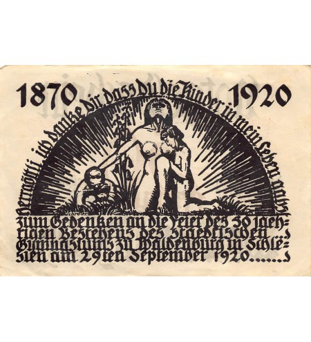 ALLEMAGNE, WALDENBURG - 50 PFENNIG 1920