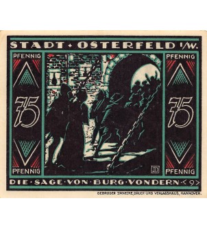ALLEMAGNE, OSTERFELD - 75 PFENNIG 1921 2