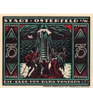 ALLEMAGNE, OSTERFELD - 75 PFENNIG 1921