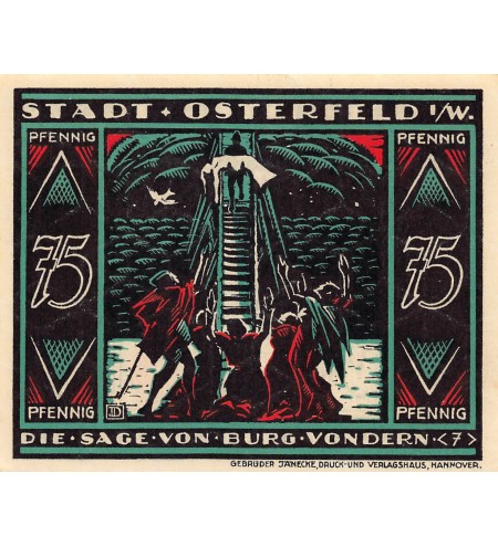 ALLEMAGNE, OSTERFELD - 75 PFENNIG 1921