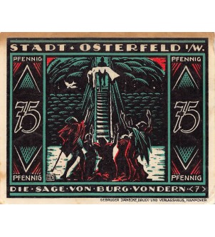 ALLEMAGNE, OSTERFELD - 75 PFENNIG 1921 2