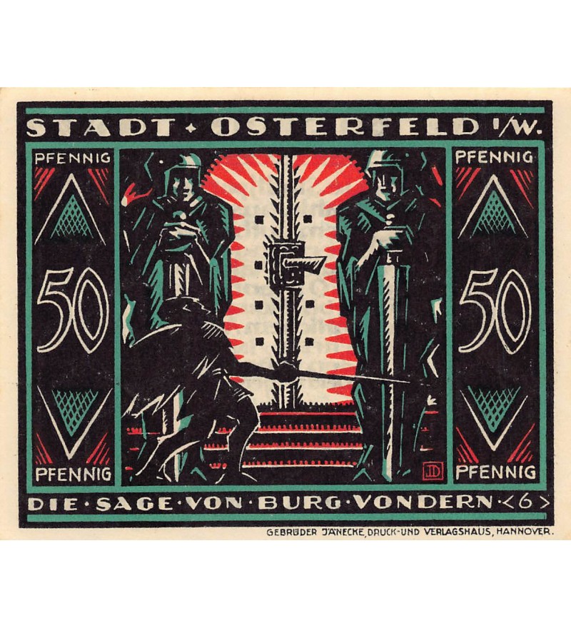 ALLEMAGNE, OSTERFELD - 50 PFENNIG 1921