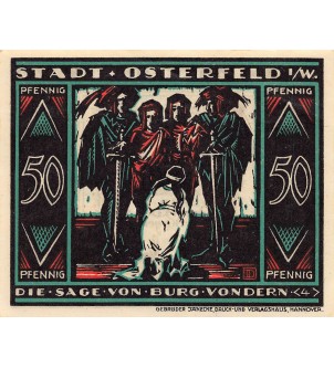 ALLEMAGNE, OSTERFELD - 50 PFENNIG 1921