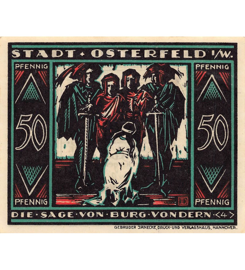 ALLEMAGNE, OSTERFELD - 50 PFENNIG 1921