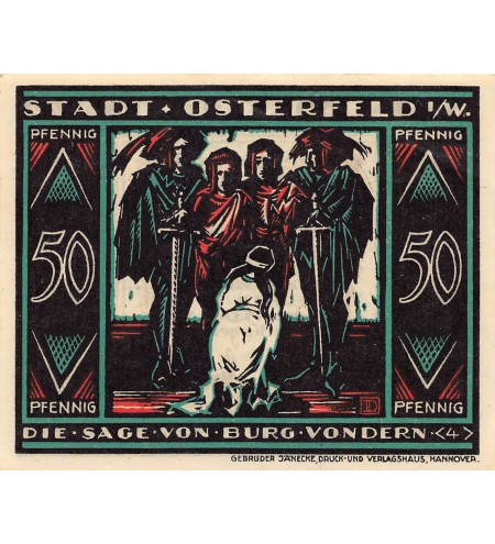 ALLEMAGNE, OSTERFELD - 50 PFENNIG 1921