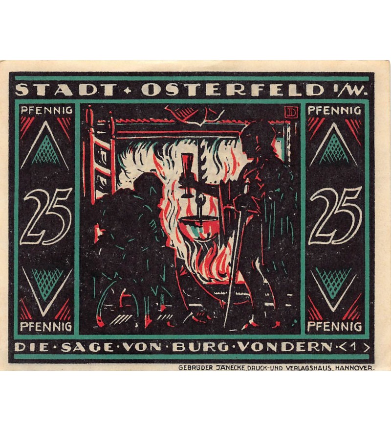 ALLEMAGNE, OSTERFELD - 25 PFENNIG 1921