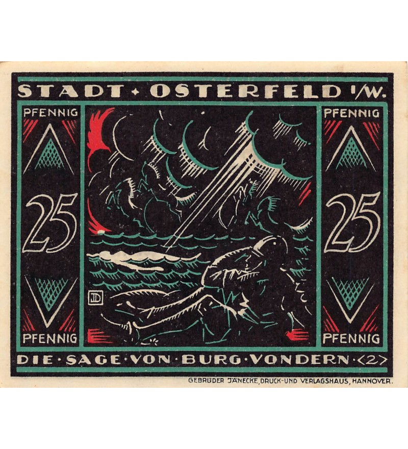 ALLEMAGNE, OSTERFELD - 25 PFENNIG 1921