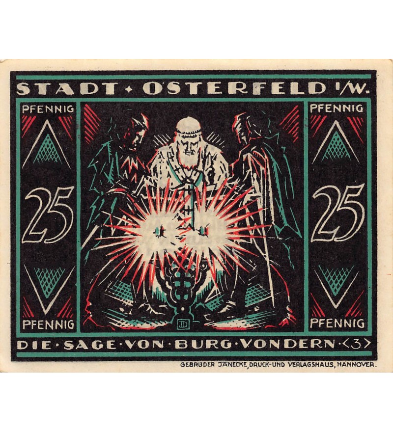 ALLEMAGNE, OSTERFELD - 25 PFENNIG 1921