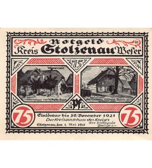 ALLEMAGNE, STOLZENAU - 75 PFENNIG 1921