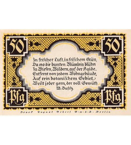 ALLEMAGNE, STOLZENAU - 50 PFENNIG 1921