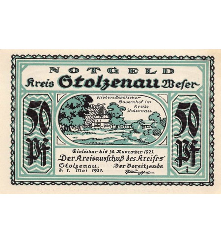 ALLEMAGNE, STOLZENAU - 50 PFENNIG 1921