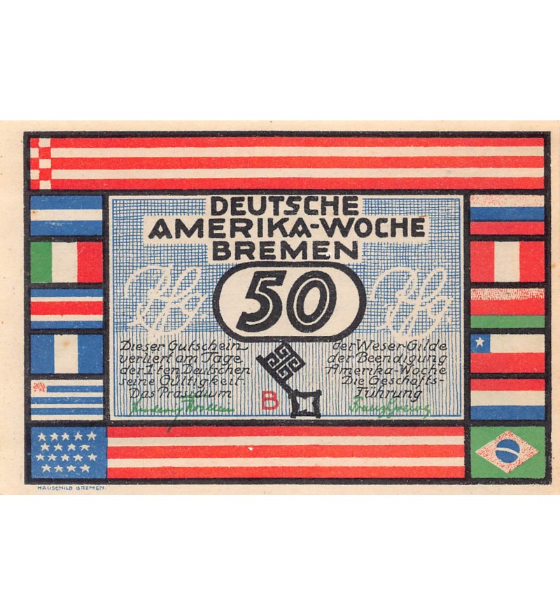 ALLEMAGNE, BREME - 50 PFENNIG 1923
