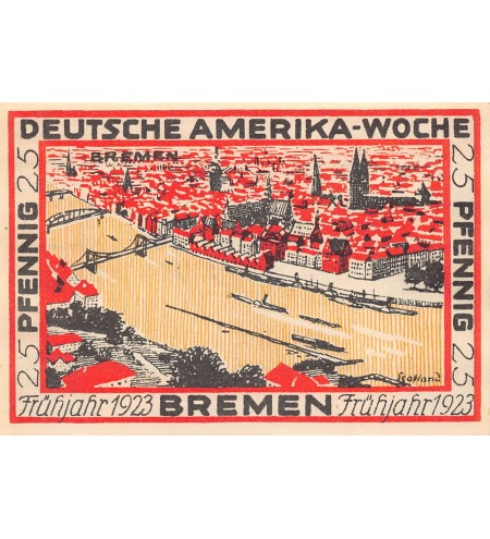 ALLEMAGNE, BREME - 25 PFENNIG 1923