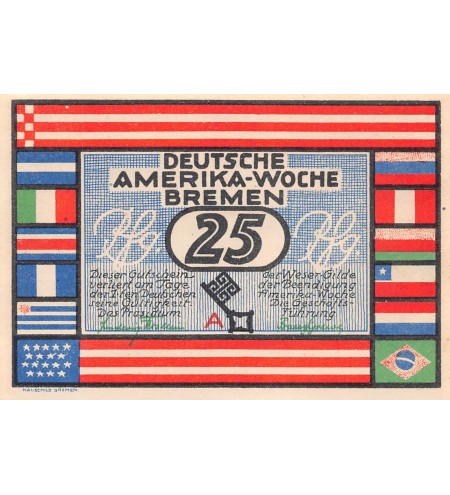 ALLEMAGNE, BREME - 25 PFENNIG 1923