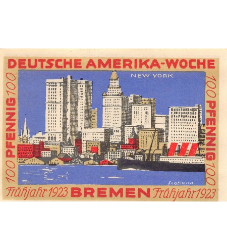 ALLEMAGNE, BREME - 100 PFENNIG 1923