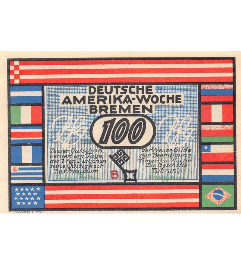 ALLEMAGNE, BREME - 100 PFENNIG 1923