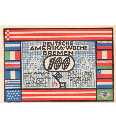 ALLEMAGNE, BREME - 100 PFENNIG 1923