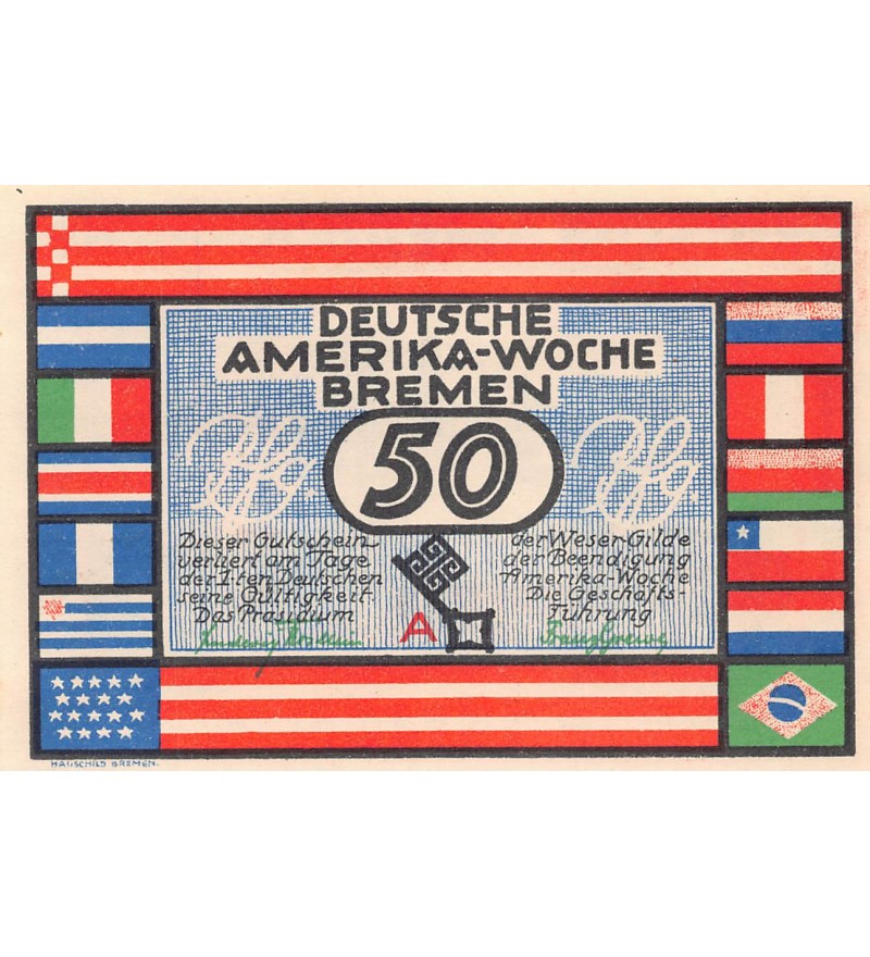 ALLEMAGNE, BREME - 50 PFENNIG 1923