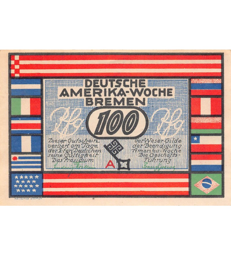 ALLEMAGNE, BREME - 100 PFENNIG 1923