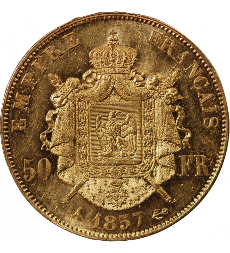 NAPOLEON III ﻿- 50 FRANCS OR 1857 A PARIS﻿