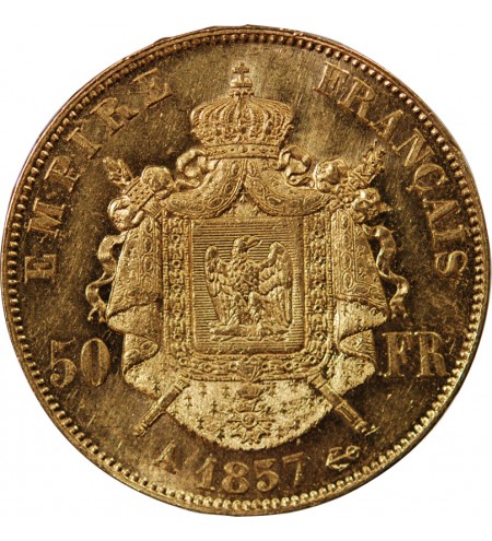 NAPOLEON III ﻿- 50 FRANCS OR 1857 A PARIS﻿