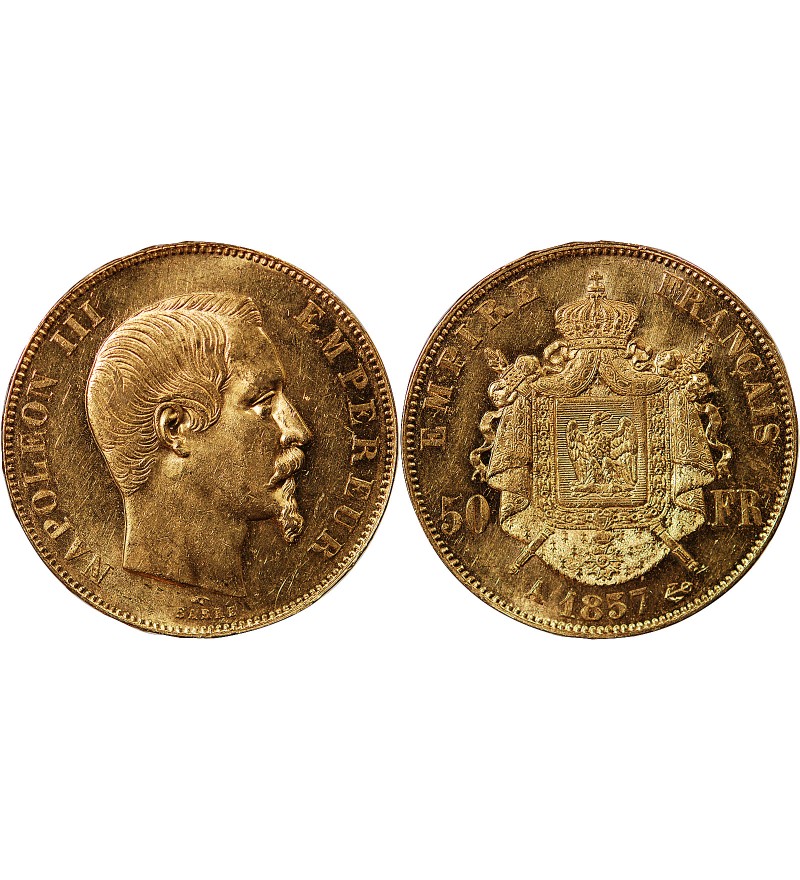 NAPOLEON III ﻿- 50 FRANCS OR 1857 A PARIS﻿