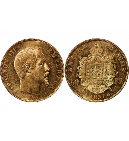 NAPOLEON III ﻿- 50 FRANCS OR 1857 A PARIS﻿
