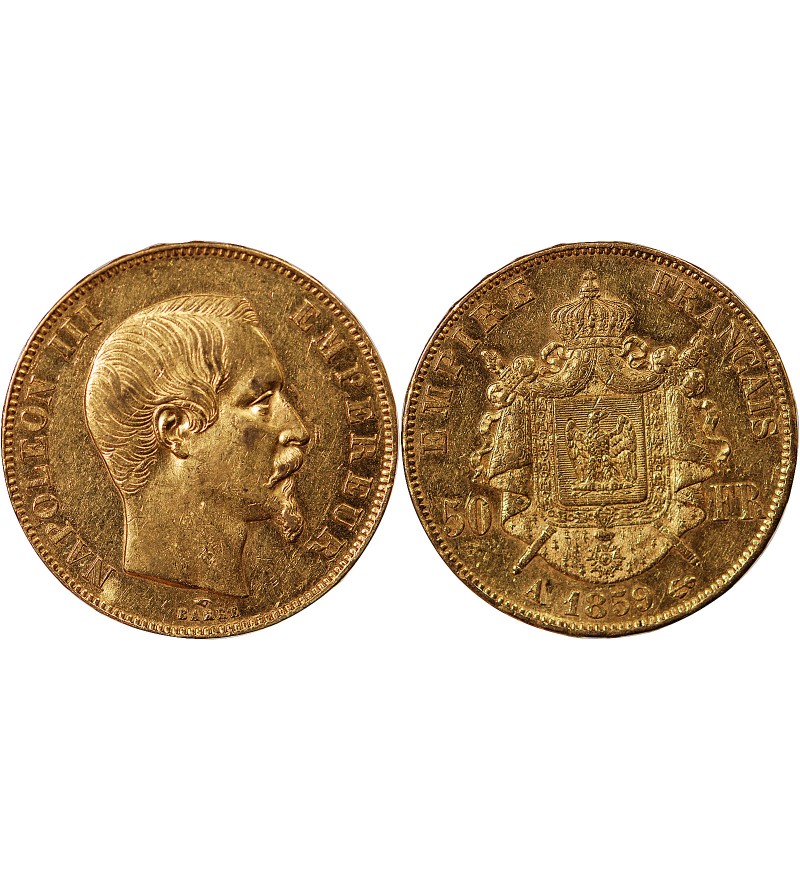 NAPOLEON III ﻿ - 50 FRANCS OR 1859 A PARIS﻿