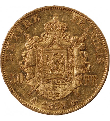 NAPOLEON III ﻿ - 50 FRANCS OR 1859 A PARIS﻿