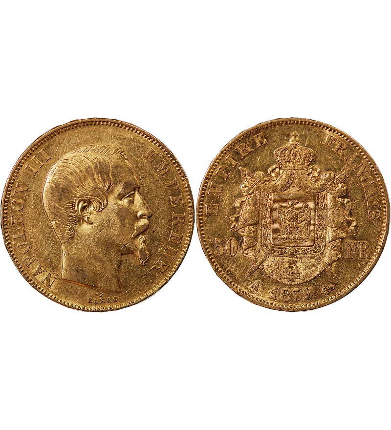 NAPOLEON III ﻿ - 50 FRANCS OR 1859 A PARIS﻿