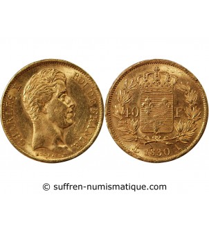 CHARLES X﻿ - 40 FRANCS OR 1830 A PARIS﻿