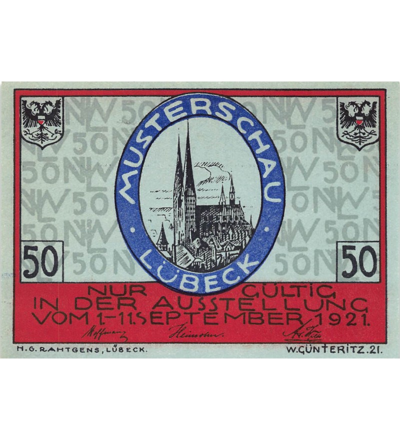 ALLEMAGNE, LÜBECK - 50 PFENNIG 1921