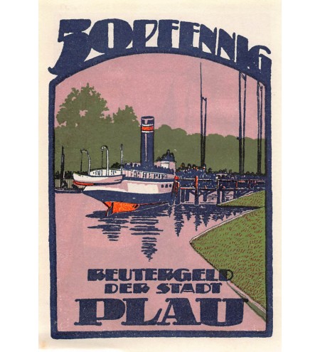 ALLEMAGNE, PLAU - 50 PFENNIG 1922