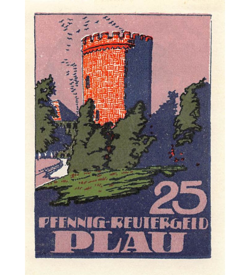 ALLEMAGNE, PLAU - 25 PFENNIG 1922