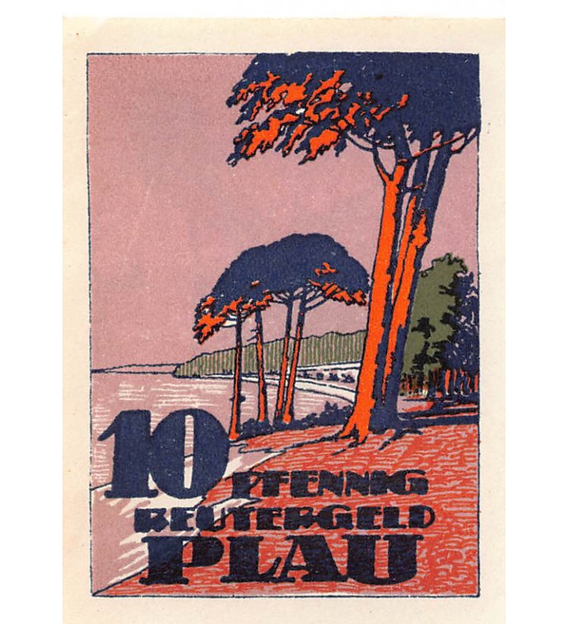 ALLEMAGNE, PLAU - 10 PFENNIG 1922