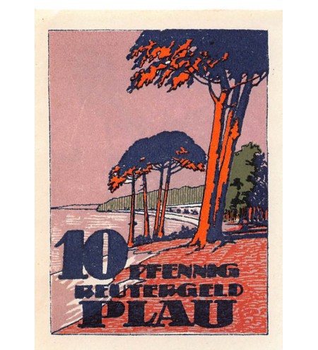 ALLEMAGNE, PLAU - 10 PFENNIG 1922