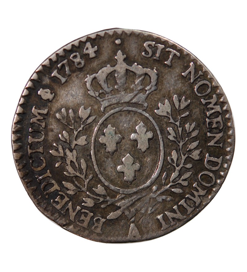 LOUIS XVI - 1/10 ECU AUX BRANCHES D'OLIVIER 1784 A PARIS