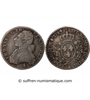LOUIS XVI - 1/10 ECU AUX BRANCHES D'OLIVIER 1784 A PARIS