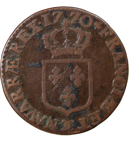 LOUIS XV﻿ - 1/2 SOL A LA VIEILLE TÊTE 1770 BESANCON