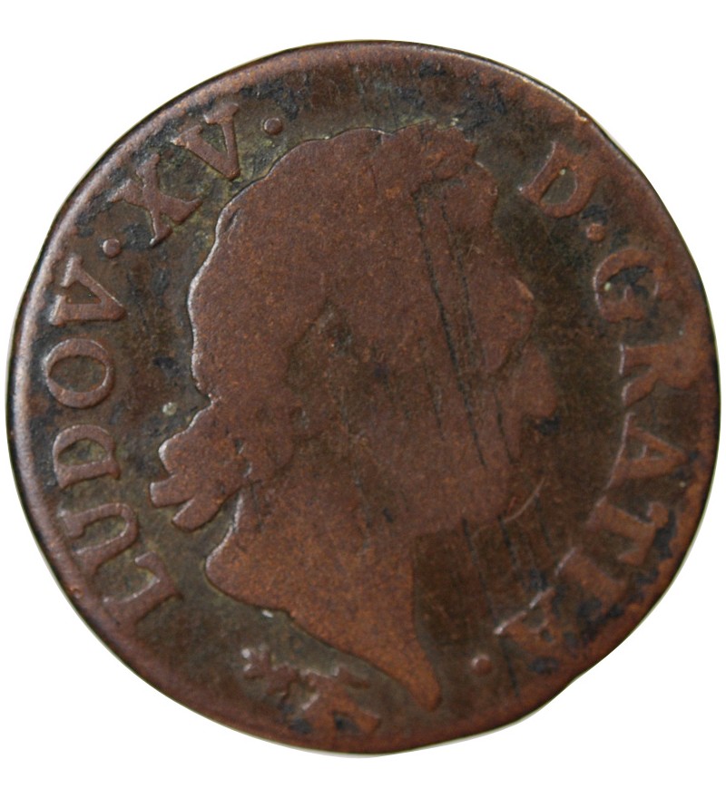 LOUIS XV﻿ - 1/2 SOL A LA VIEILLE TÊTE 1770 BESANCON