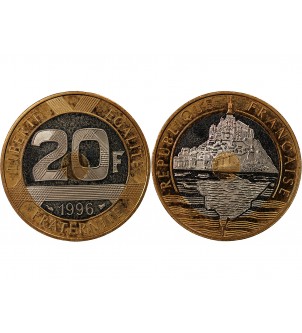 MONT SAINT MICHEL - 20 FRANCS OR 1996 "Frappe BE" 2