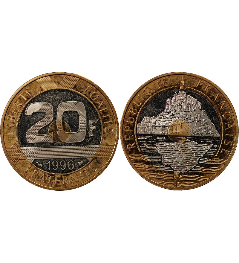 MONT SAINT MICHEL - 20 FRANCS OR 1996 "Frappe BE"