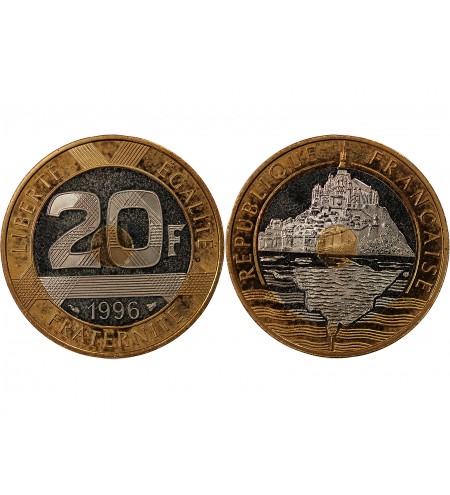 MONT SAINT MICHEL - 20 FRANCS OR 1996 "Frappe BE"