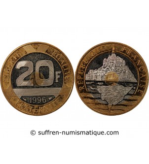 MONT SAINT MICHEL - 20 FRANCS OR 1996 "Frappe BE"