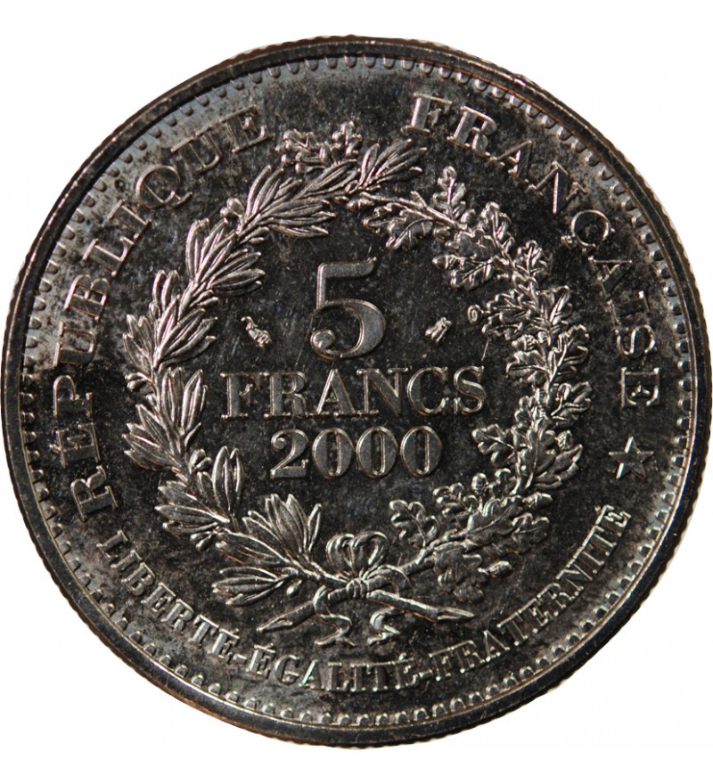 Ve REPUBLIQUE, MARIANNE DE CHAPLAIN - 5 FRANCS 2000 - FRAPPE BU