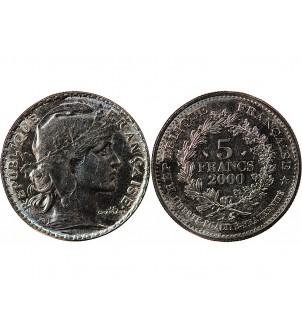 Ve REPUBLIQUE, MARIANNE DE CHAPLAIN - 5 FRANCS 2000 - FRAPPE BU 2