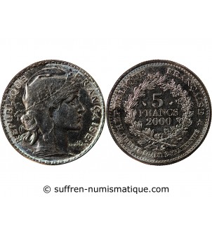 Ve REPUBLIQUE, MARIANNE DE CHAPLAIN - 5 FRANCS 2000 - FRAPPE BU
