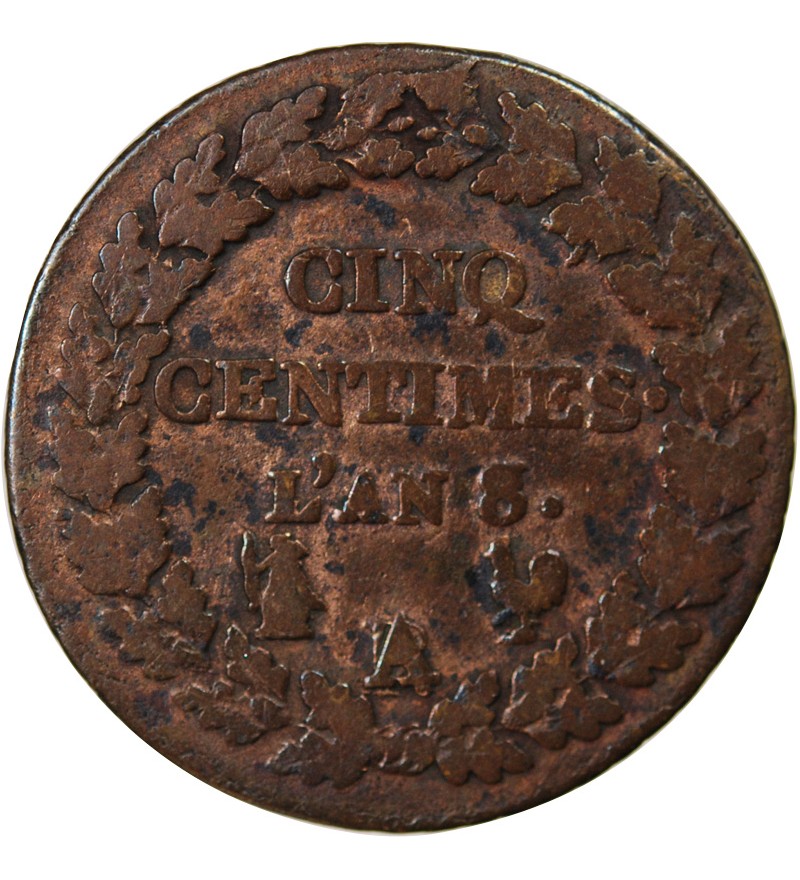 DUPRÉ - 5 CENTIMES AN 8/5 A/R PARIS