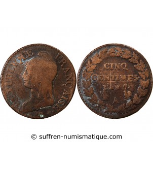 DUPRÉ - 5 CENTIMES AN 7 A PARIS