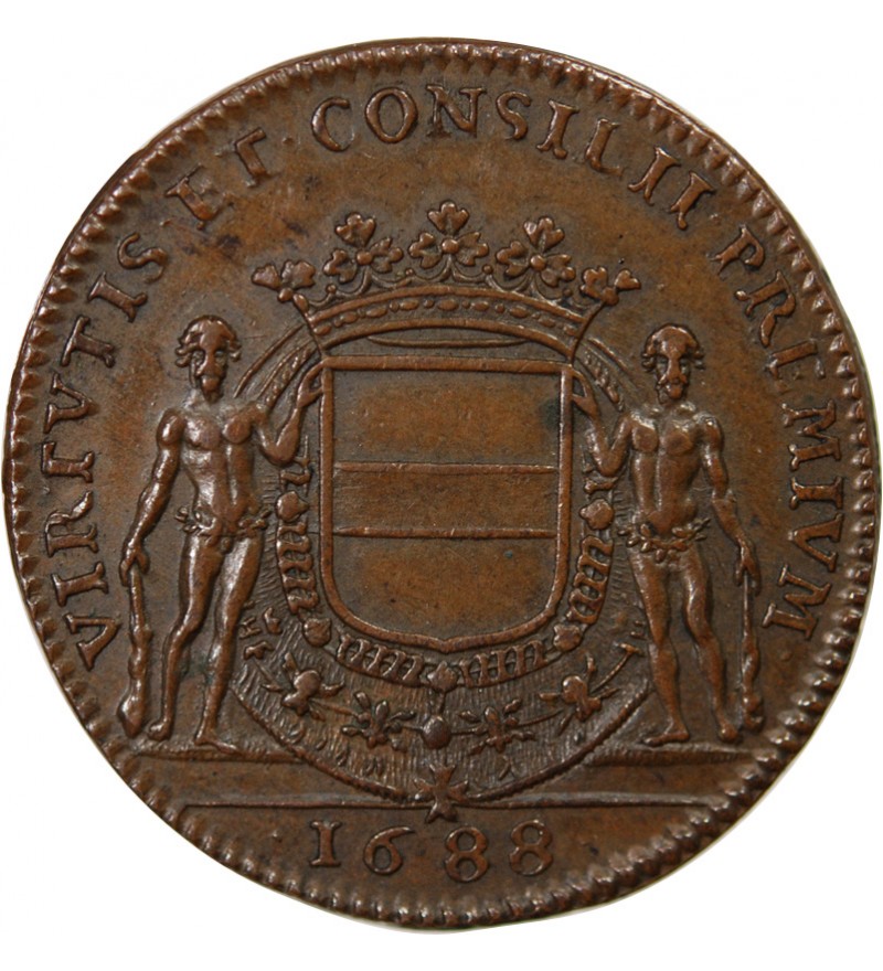 MANTES, LE MAIRE DE FLICOURT – JETON 1688